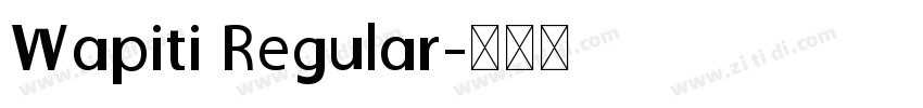 Wapiti Regular字体转换